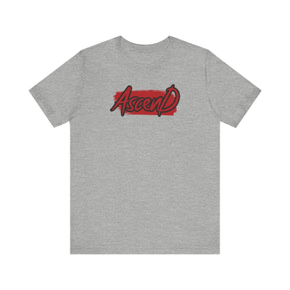 Ascend Shirt – Bold Red & Black Motivational Graphic Tee - QHC Supply