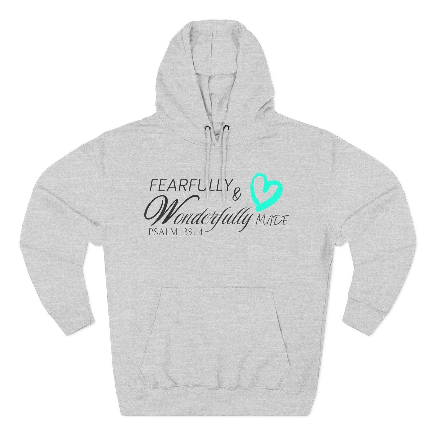 Fleece Hoodie Fearfully & Wonderfully Made - Psalm 139:14 - QHC Supply