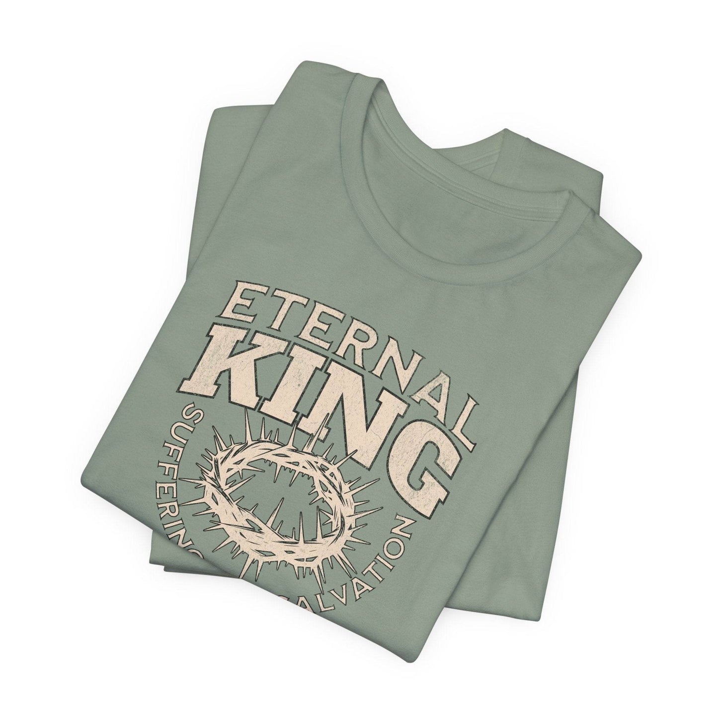 Eternal King Graphic Tee - Suffering for Salvation Shirt - QHC Supply