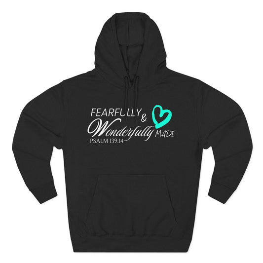 Fleece Hoodie Fearfully & Wonderfully Made - Psalm 139:14 - QHC Supply