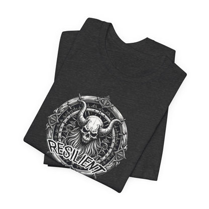 Resilient Skull T-Shirt – Gothic Horned Skull Design - QHC Supply