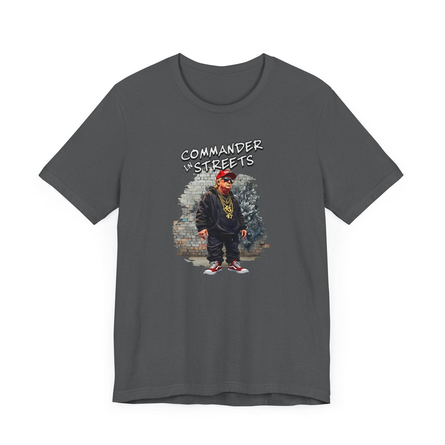 Funny Trump Graphic T-Shirt - Commander in Streets - QHC Supply