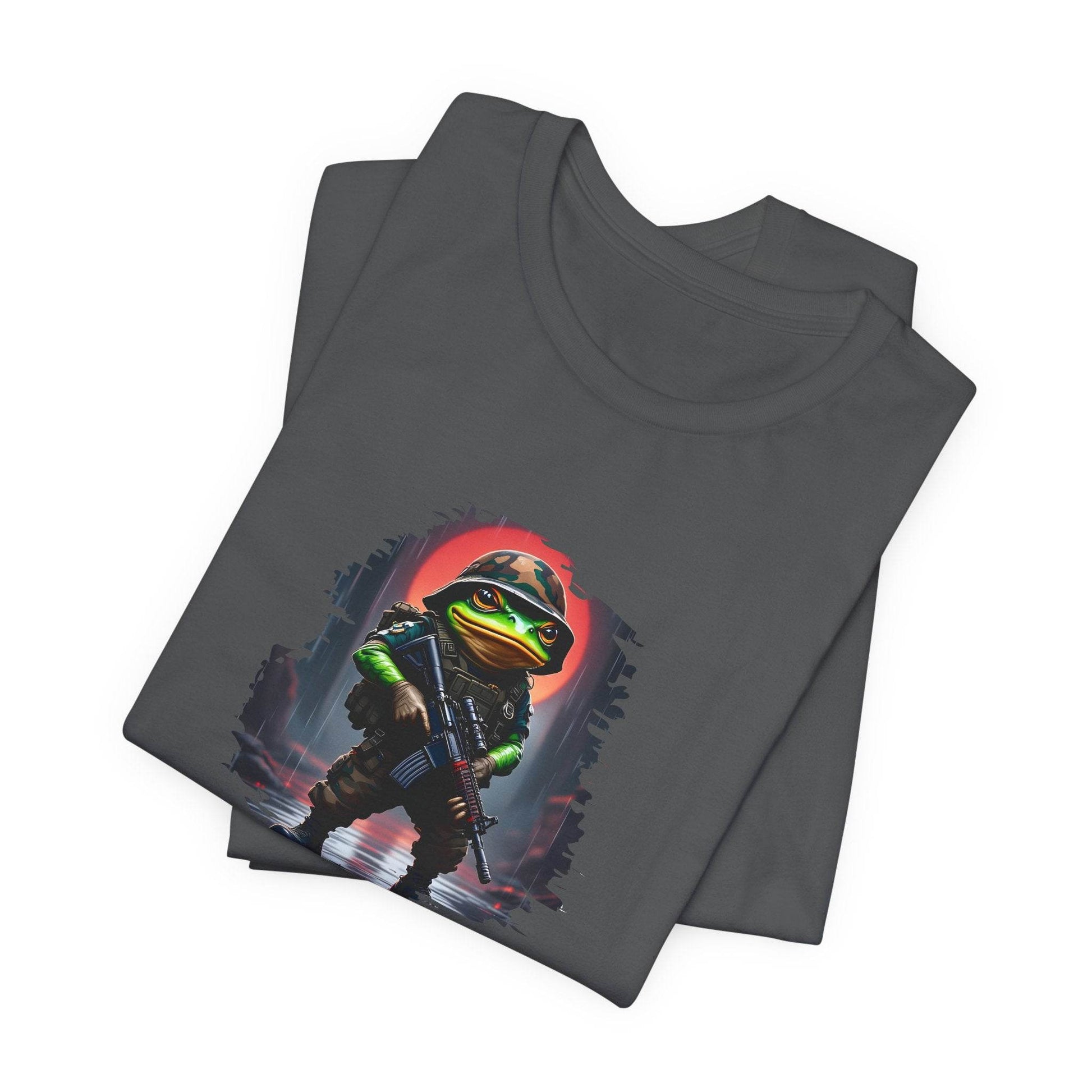 Frog Unisex Jersey T-shirt - Army Frog Design - QHC Supply