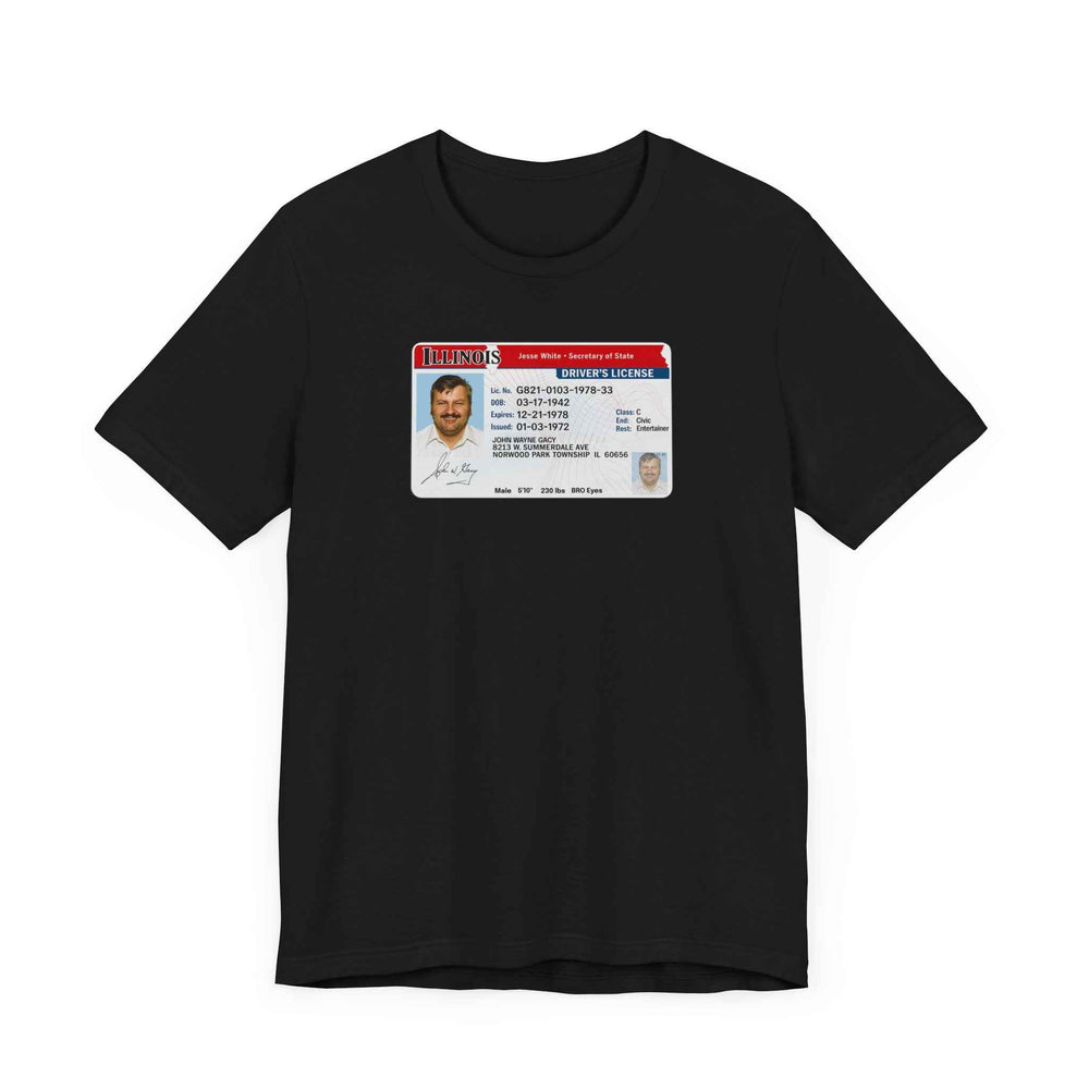 Gacy Serial Killer Shirt – Illinois License ID Tee - QHC Supply