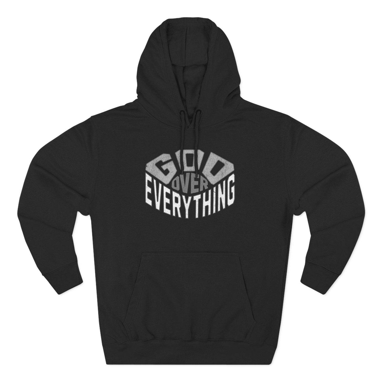 Fleece Hoodie - God Over Everything Design - QHC Supply