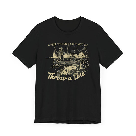 Fishing Tee - 'Throw a line' Unisex Jersey Short Sleeve - QHC Supply