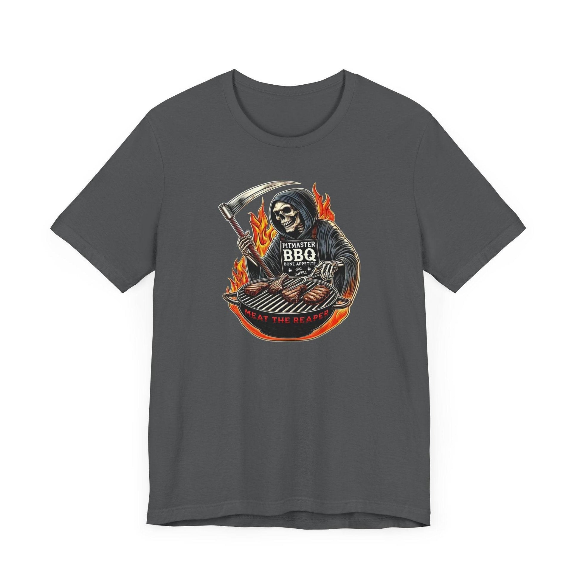 T-Shirt Grim Reaper Meat the Reaper BBQ Grilling Design - QHC Supply