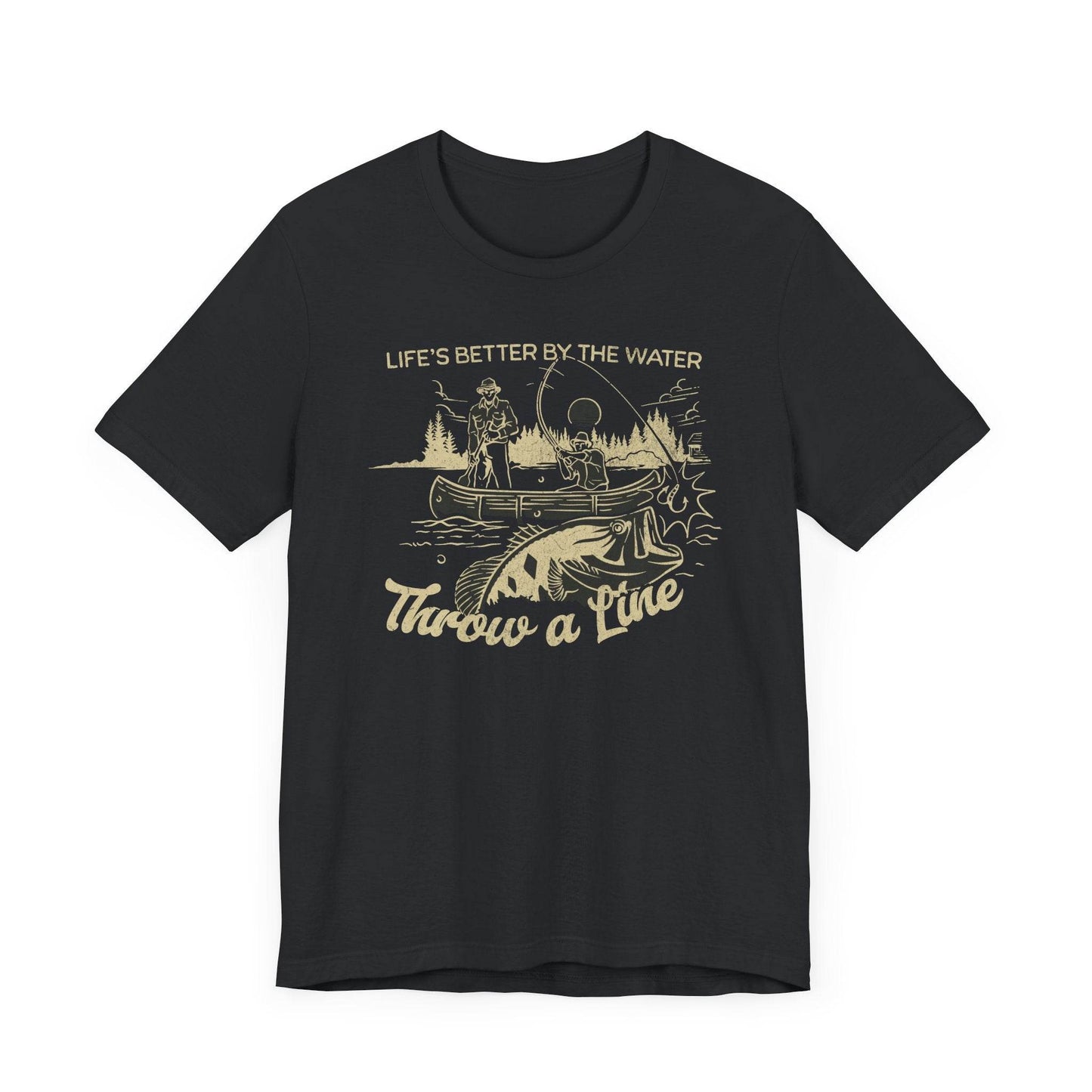 Fishing Tee - 'Throw a line' Unisex Jersey Short Sleeve - QHC Supply