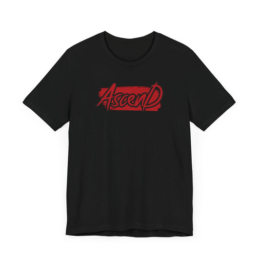 Ascend Shirt – Bold Red & Black Motivational Graphic Tee - QHC Supply