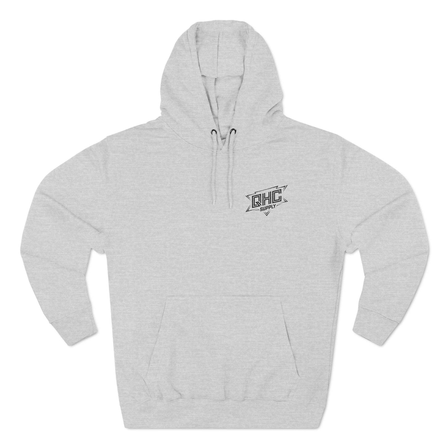 Fleece Hoodie with 'Coffee Because It's Too Early for Alcohol' Phrase - QHC Supply