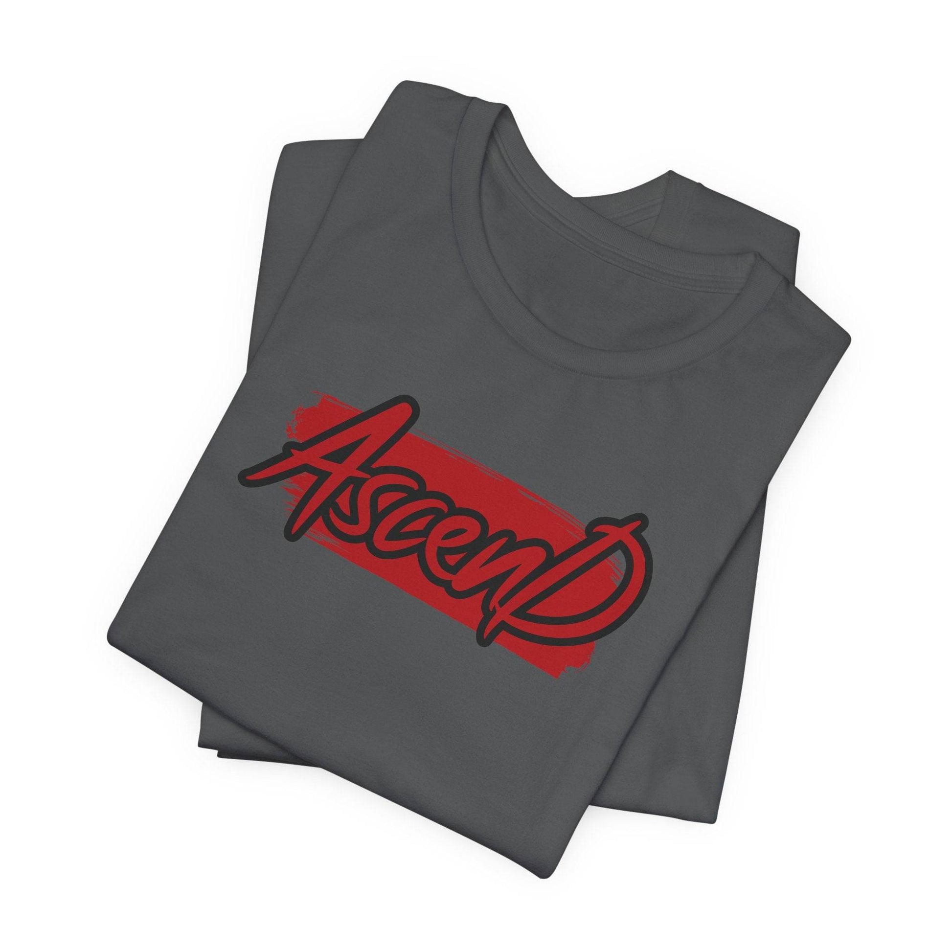 Ascend Shirt – Bold Red & Black Motivational Graphic Tee - QHC Supply