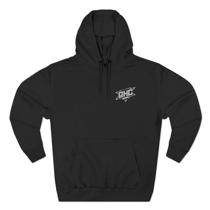 Fleece Hoodie with 'Coffee Because It's Too Early for Alcohol' Phrase - QHC Supply