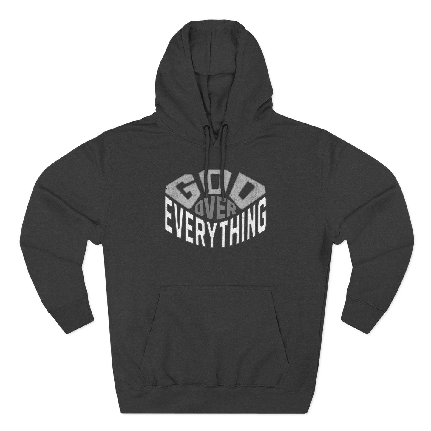 Fleece Hoodie - God Over Everything Design - QHC Supply