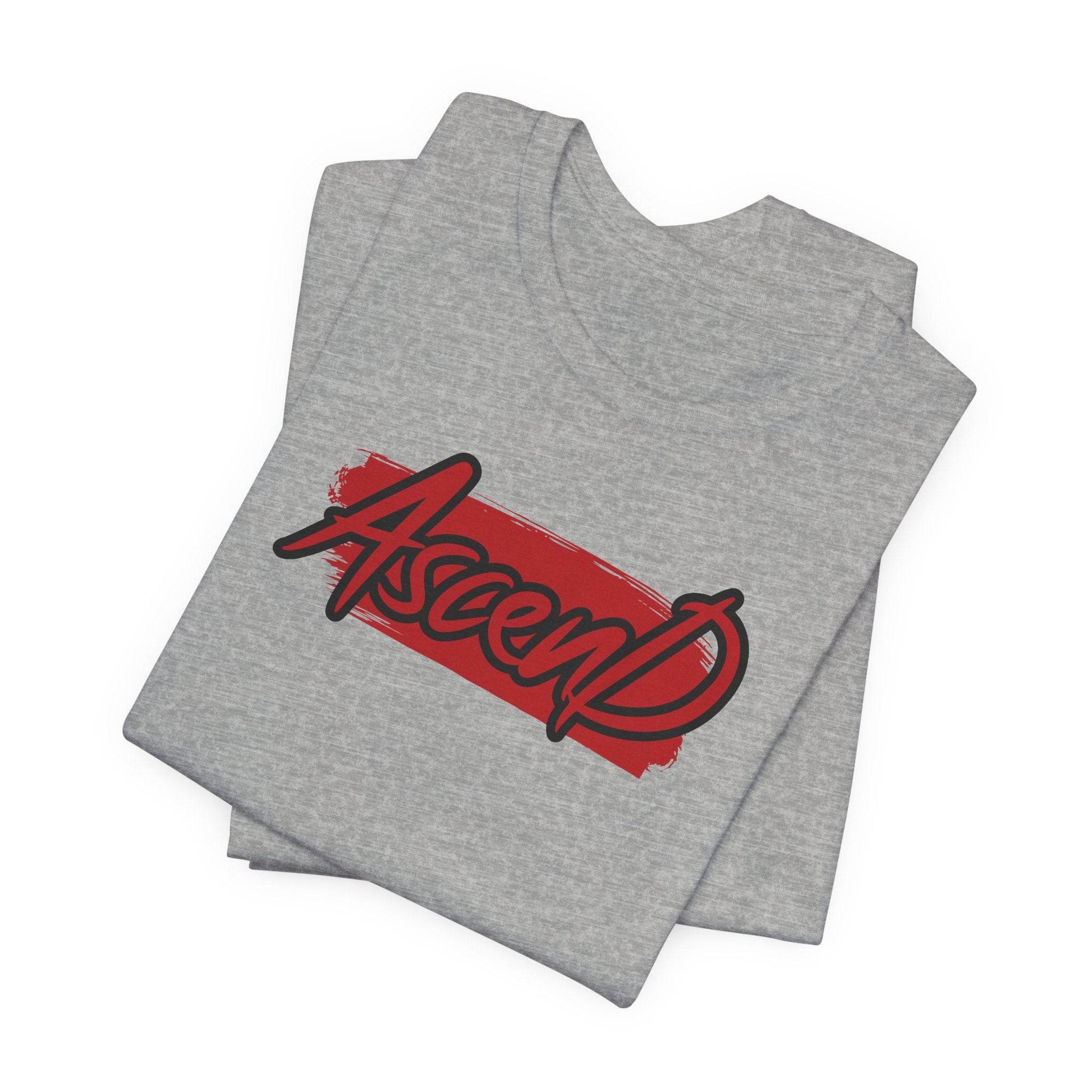 Ascend Shirt – Bold Red & Black Motivational Graphic Tee - QHC Supply