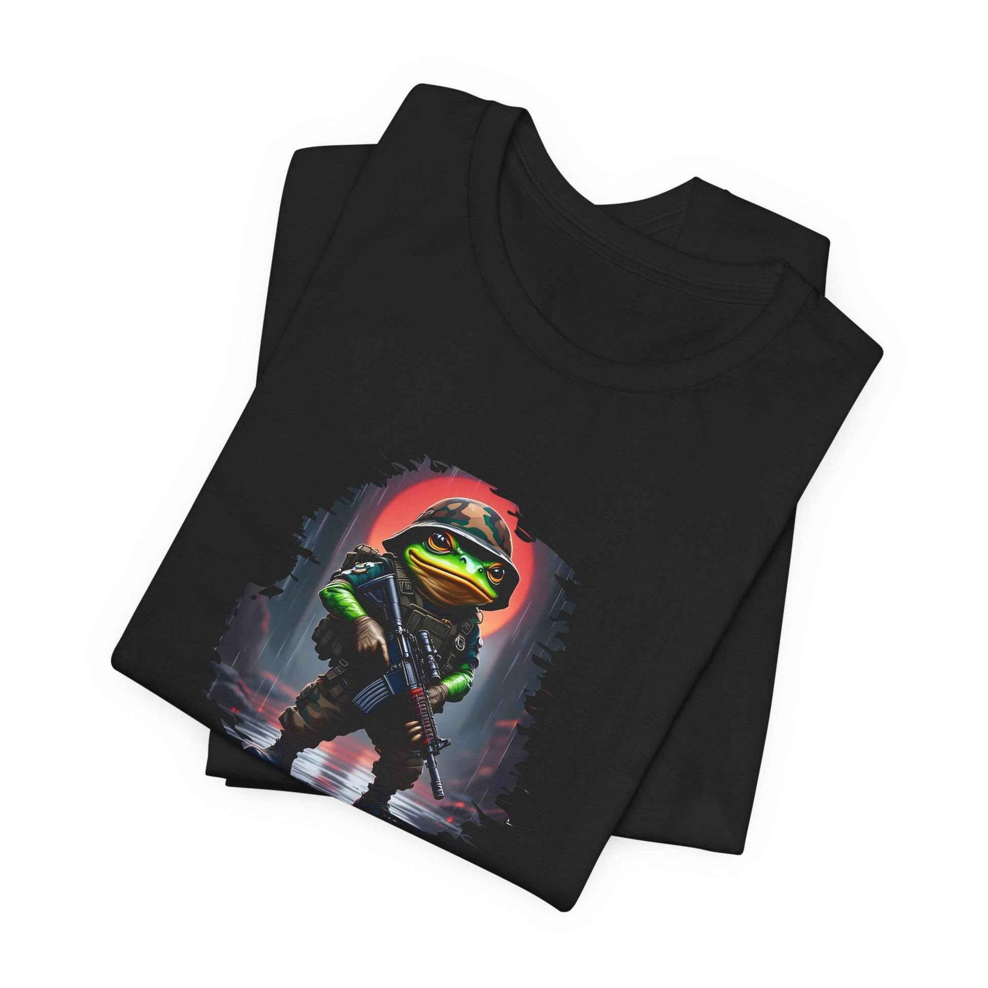 Frog Unisex Jersey T-shirt - Army Frog Design - QHC Supply