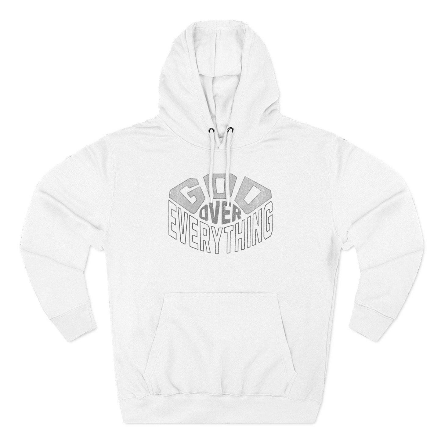 Fleece Hoodie - God Over Everything Design - QHC Supply