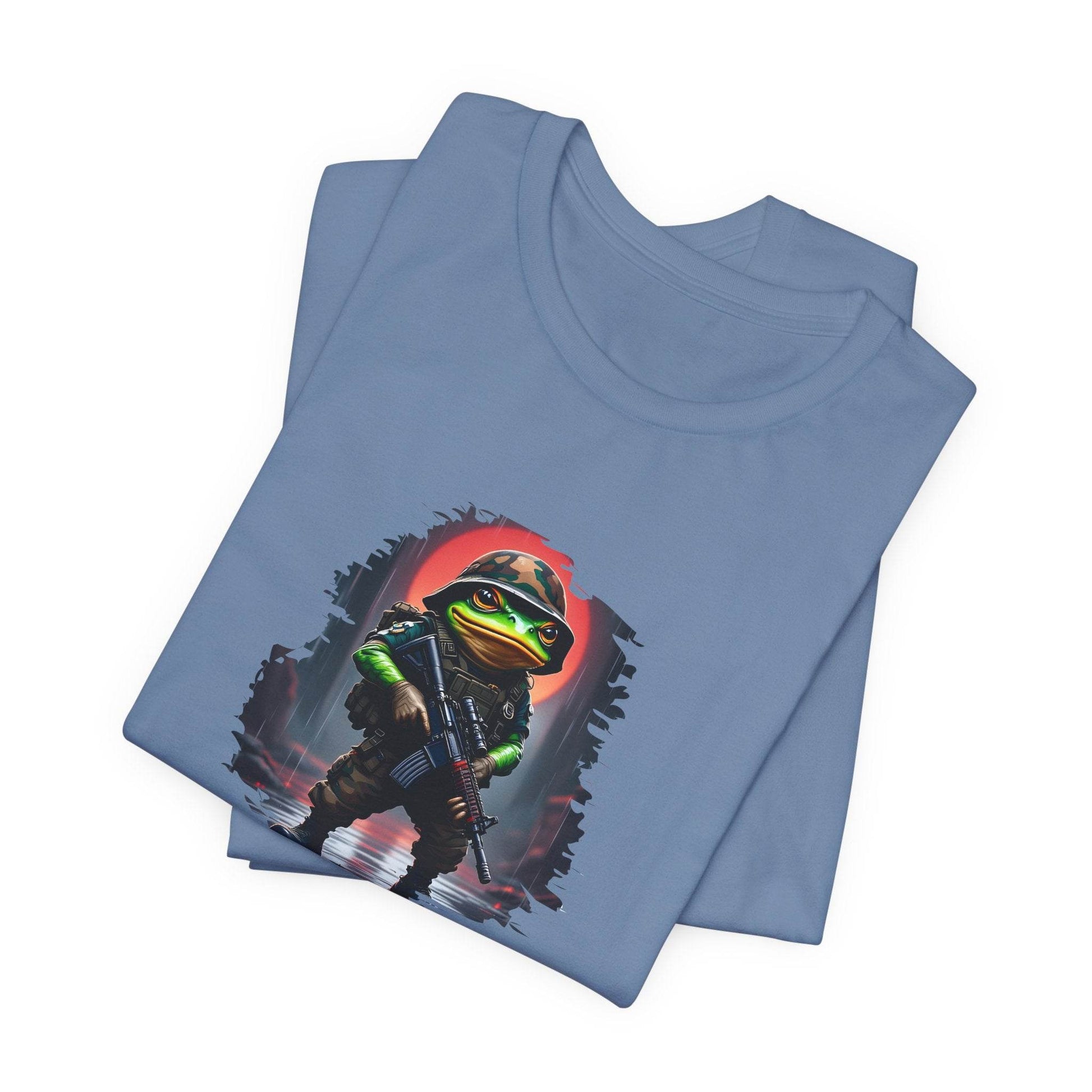 Frog Unisex Jersey T-shirt - Army Frog Design - QHC Supply