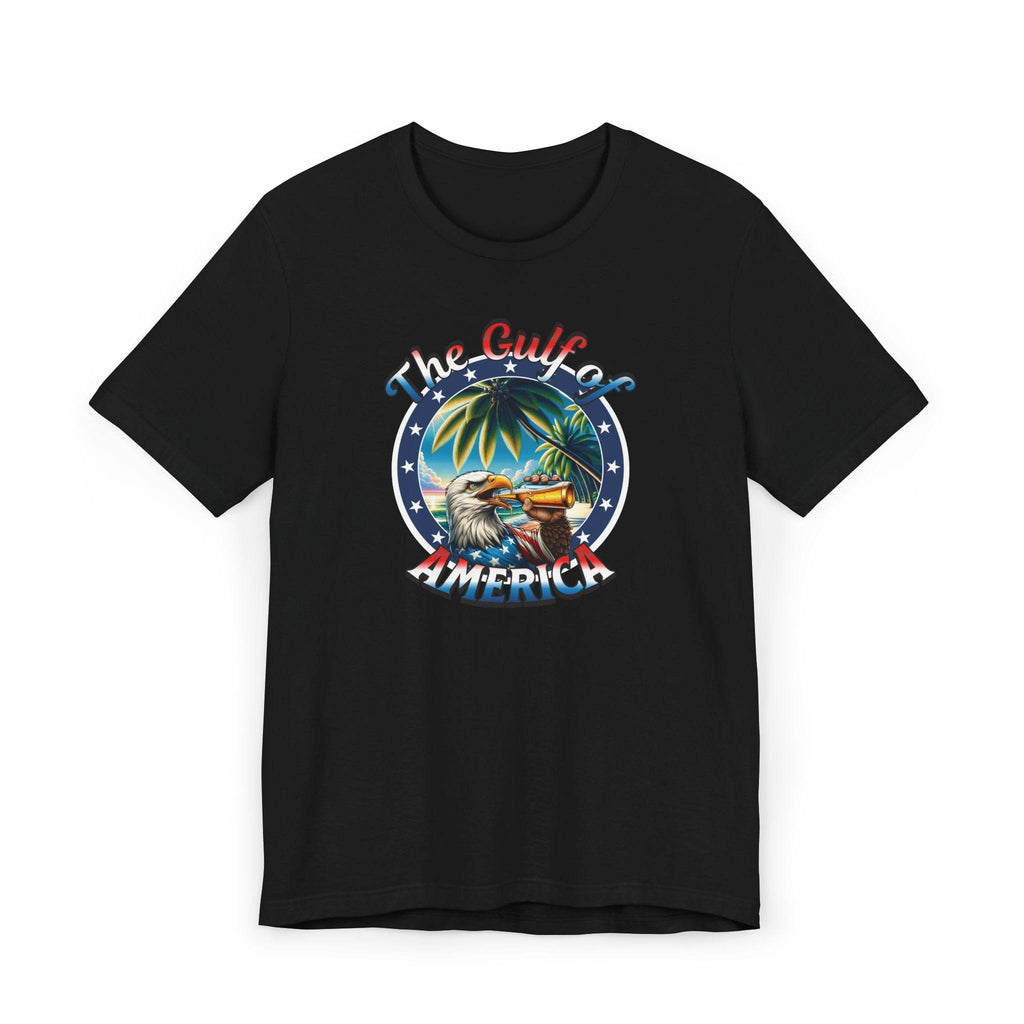 Gulf of America Vibes coastal graphic tee in navy with inclusive sizes up to 5XL