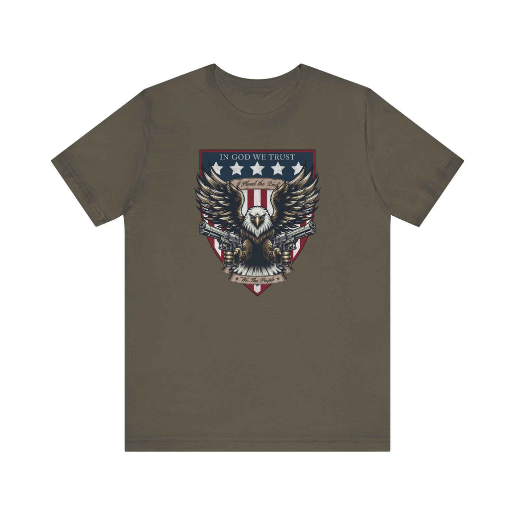 "I Plead the 2nd" Patriotic Eagle Gun Rights T-Shirt - QHC Supply