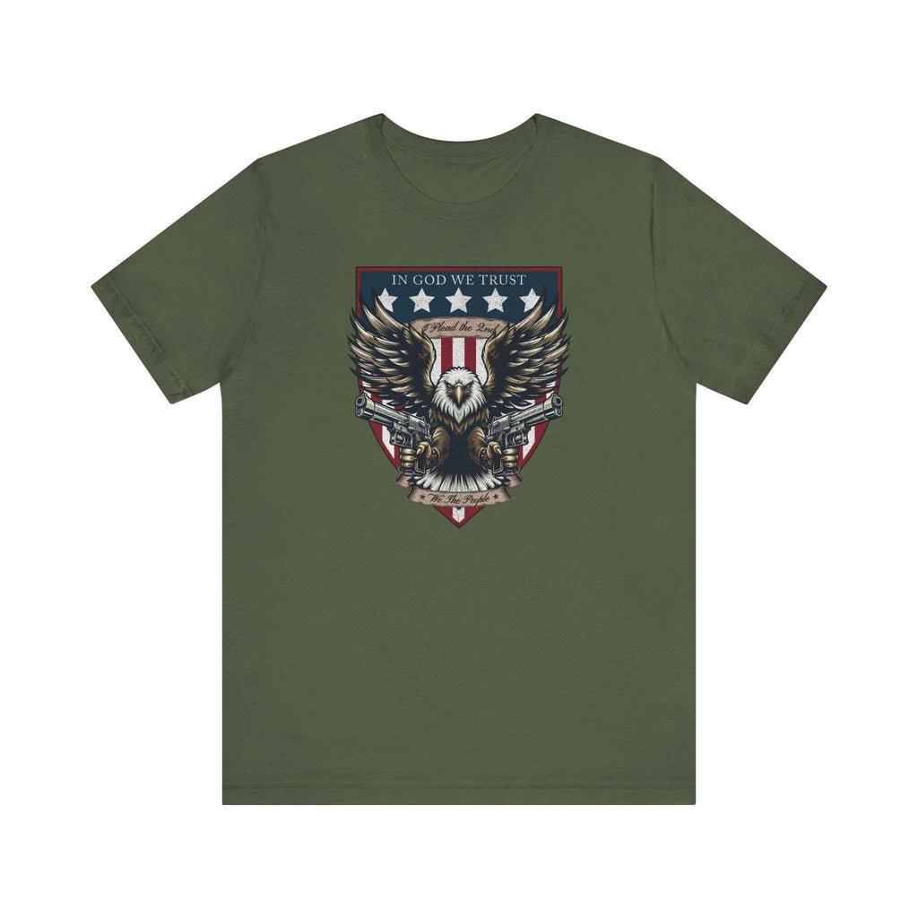 "I Plead the 2nd" Patriotic Eagle Gun Rights T-Shirt - QHC Supply