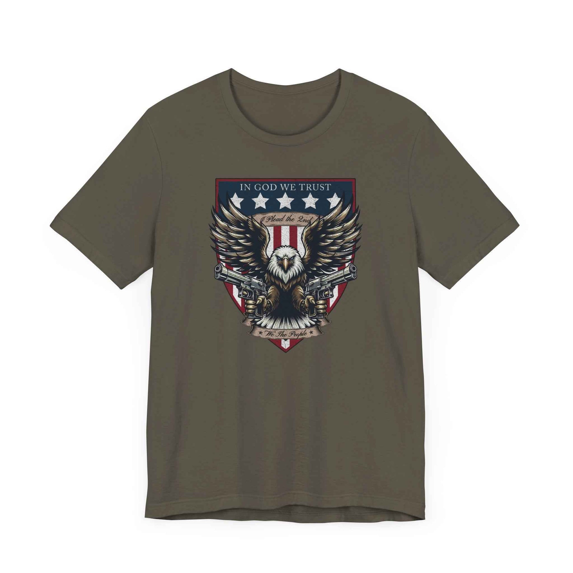 "I Plead the 2nd" Patriotic Eagle Gun Rights T-Shirt - QHC Supply