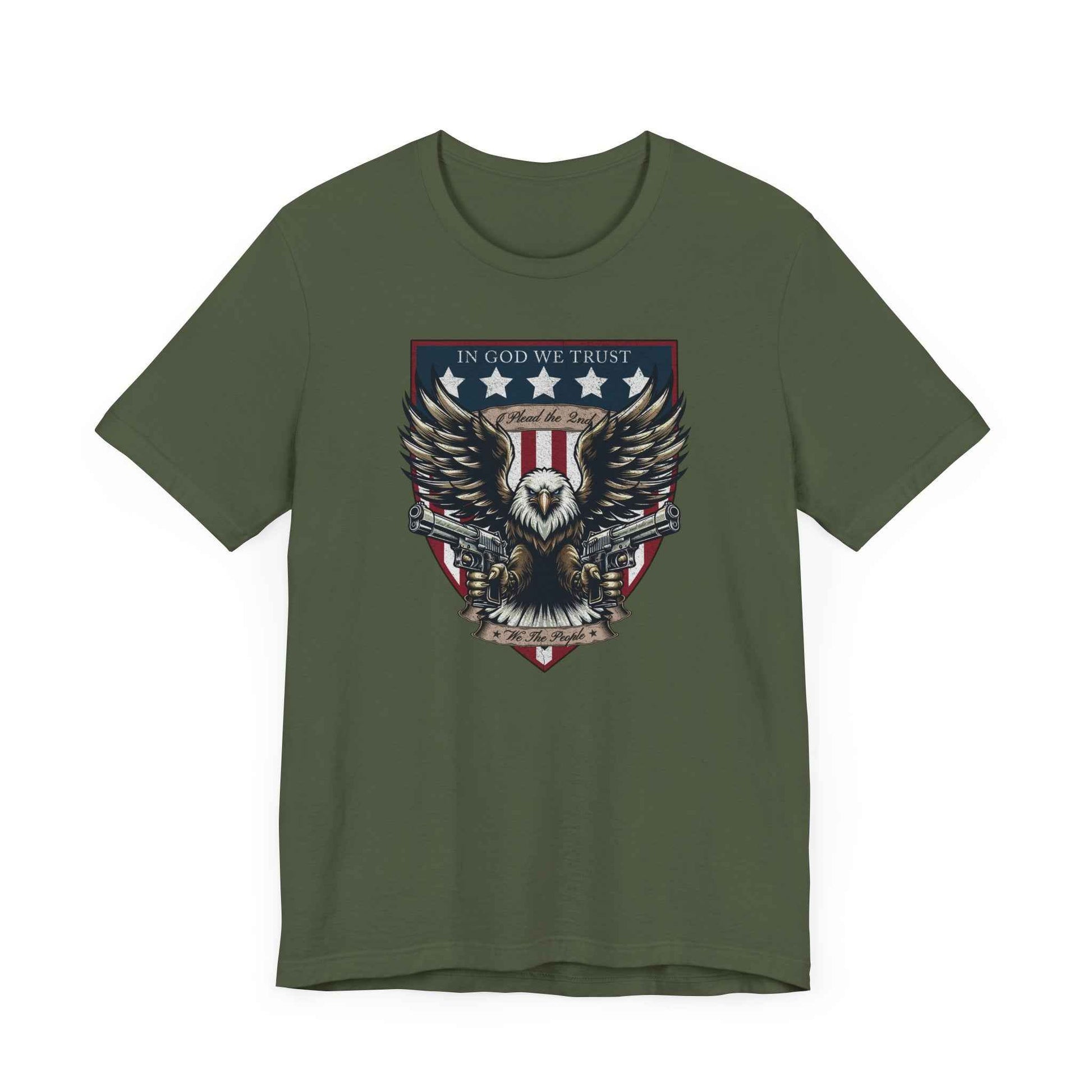 "I Plead the 2nd" Patriotic Eagle Gun Rights T-Shirt - QHC Supply