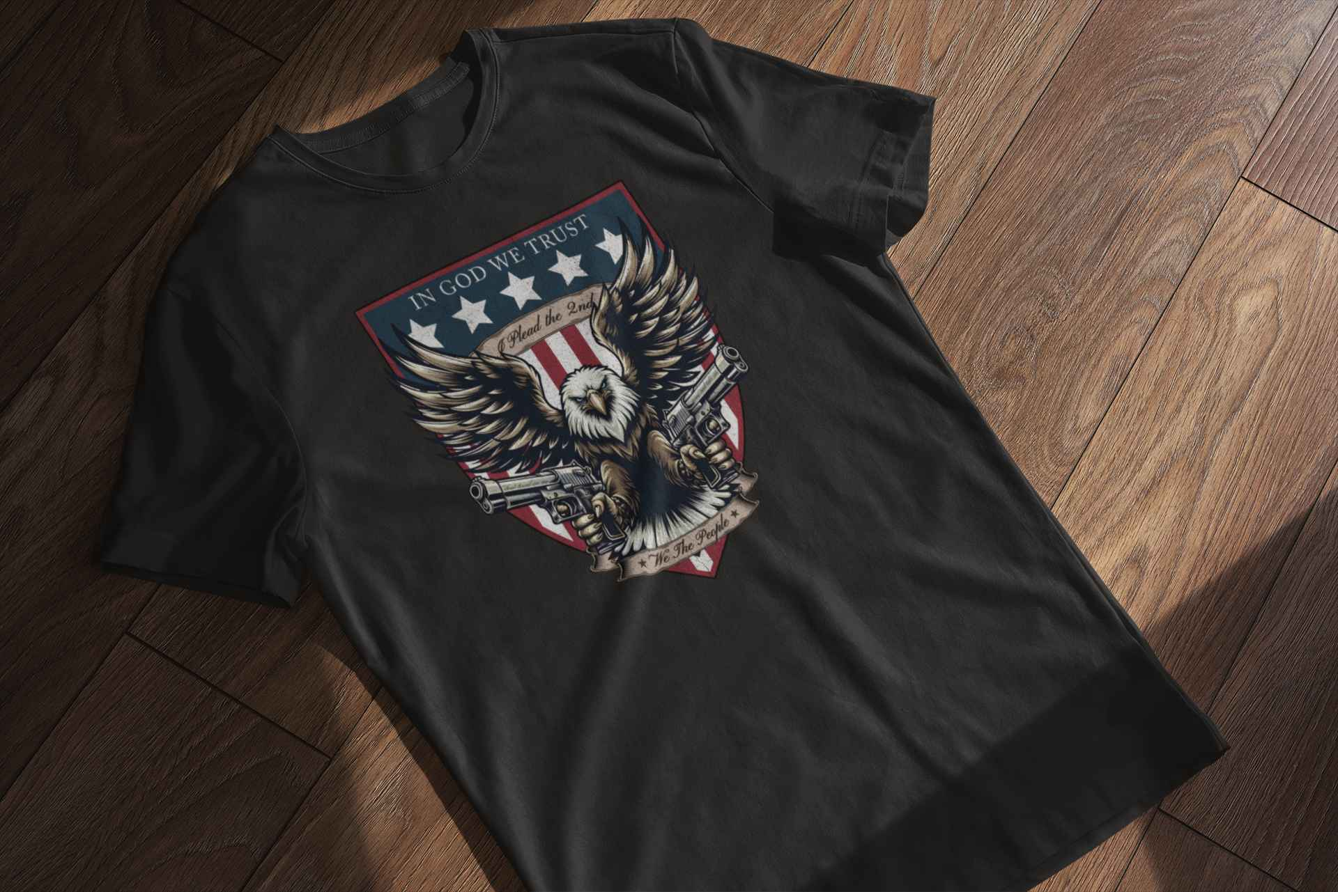 "I Plead the 2nd" Patriotic Eagle Gun Rights T-Shirt - QHC Supply