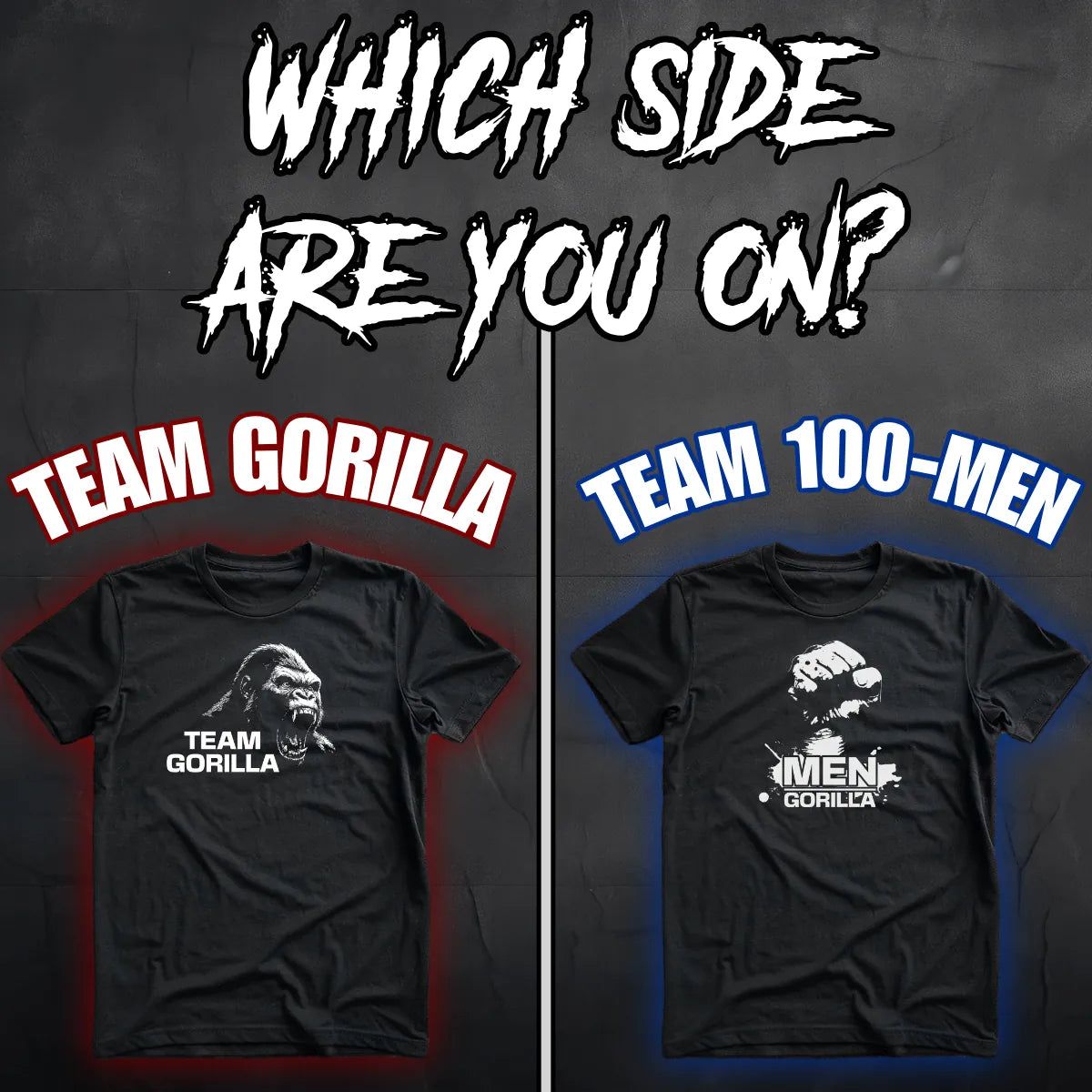 which side are you on_team man vs team gorilla
