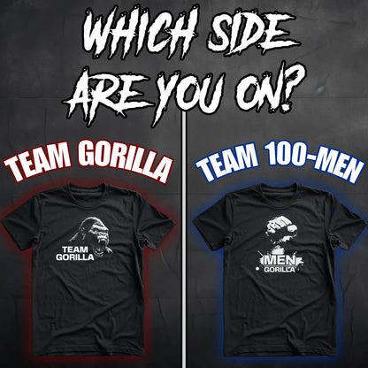which side are you on_team man vs team gorilla